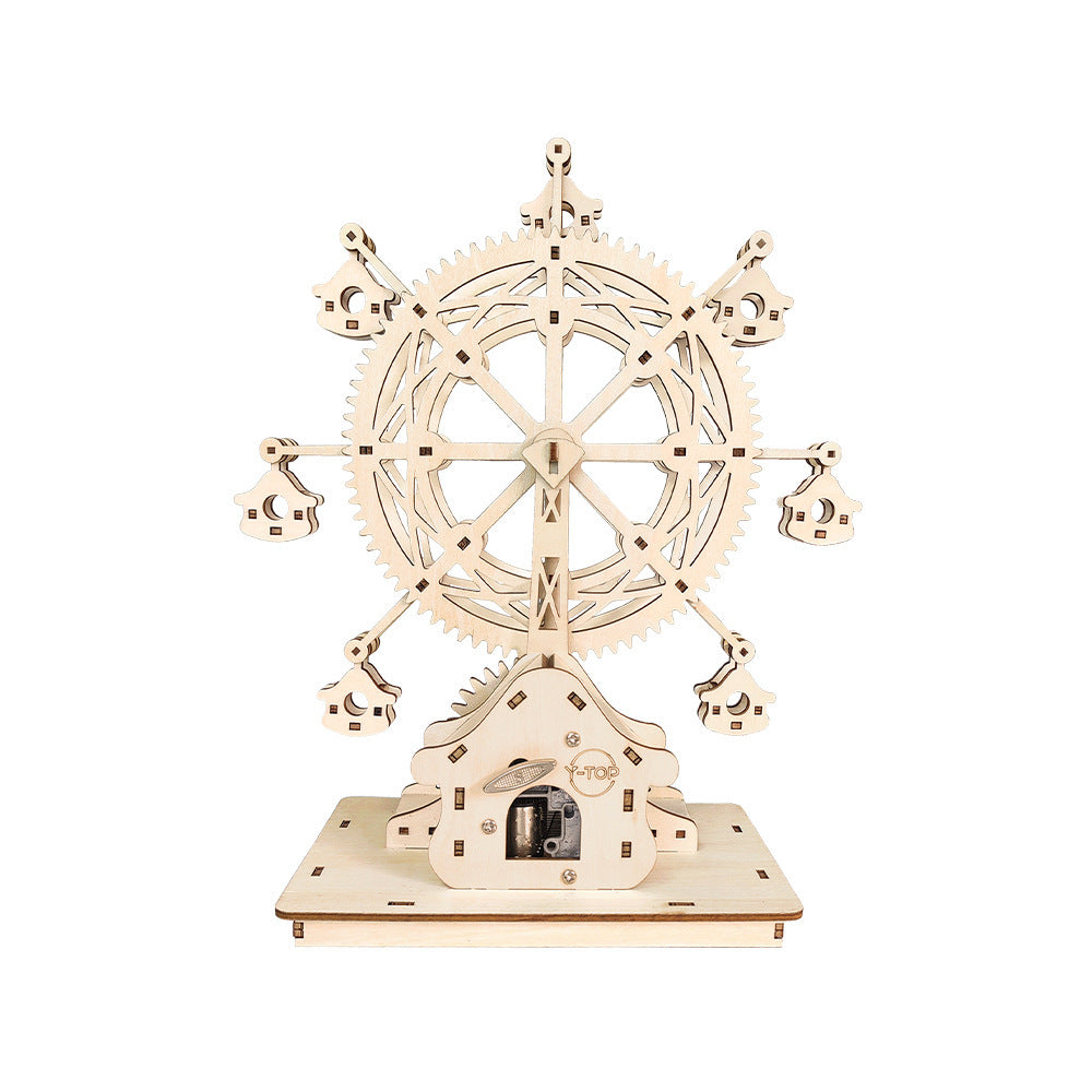 Rotating Ferris Wheel Music Box Educational Assembling Puzzle Toys - Cindi Book