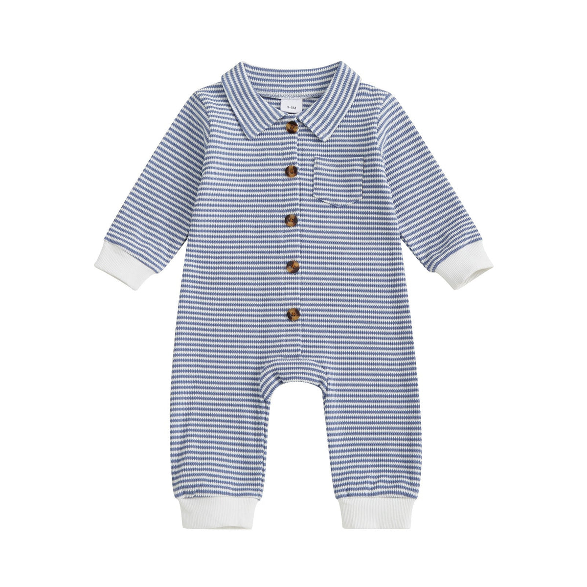 Babies' Jumpsuit Front Open Single-breasted Knitted Long Sleeve - Cindi Book