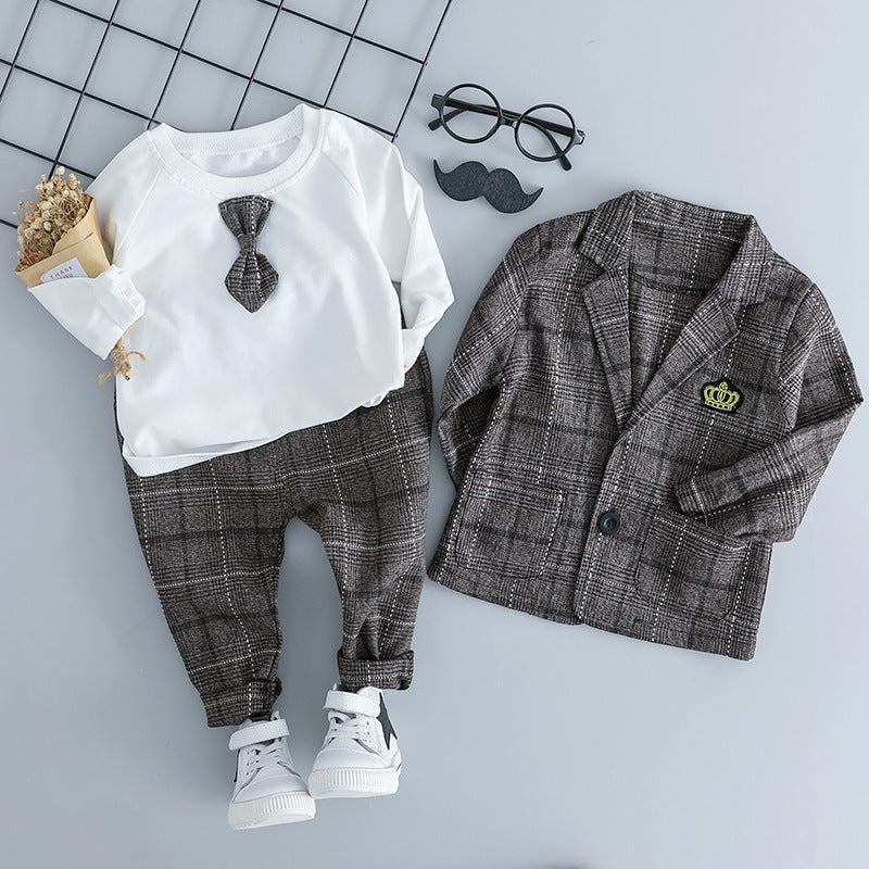 British small suit children's suit gentleman three-piece suit - Cindi Book
