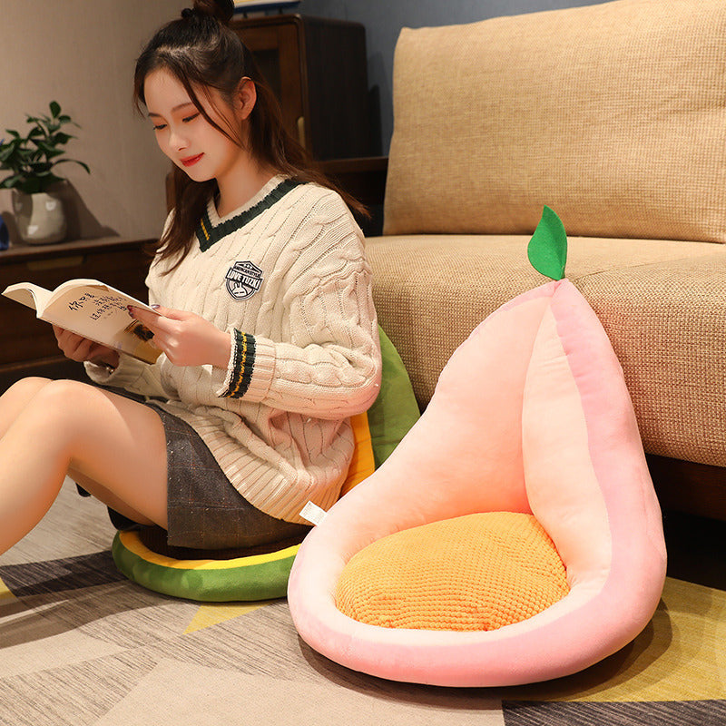 Kawaii Multifunction Plush Fruit Soft Stuffed Cactus Avocado Carrot Pillow Toys Home Office Decor Chair Seat Cushion - Cindi Book