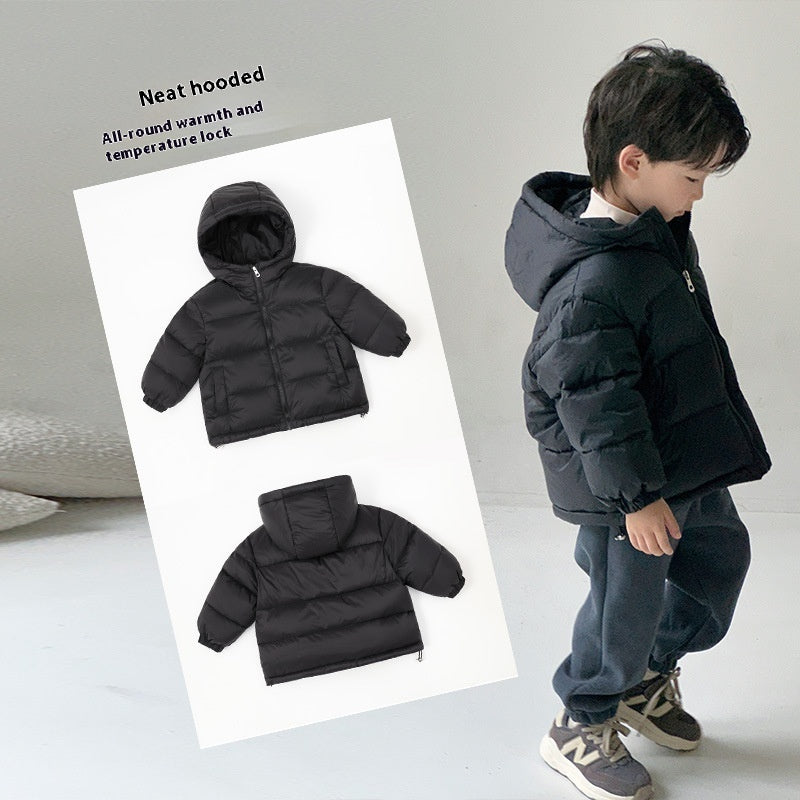 Winter Boys and Girls Thickened Hooded Down Jacket