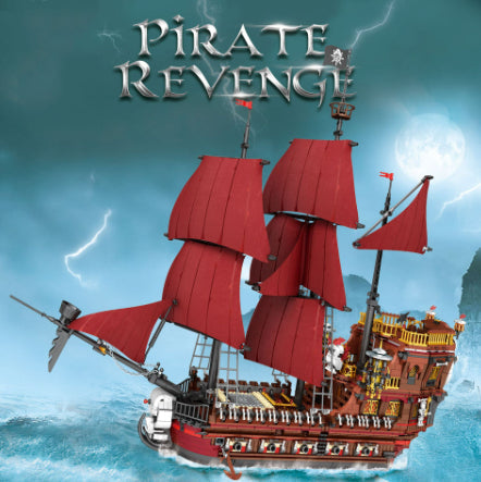 High-Difficulty Building Block Toy With Black Pearl Assembly Model Pieces - Cindi Book