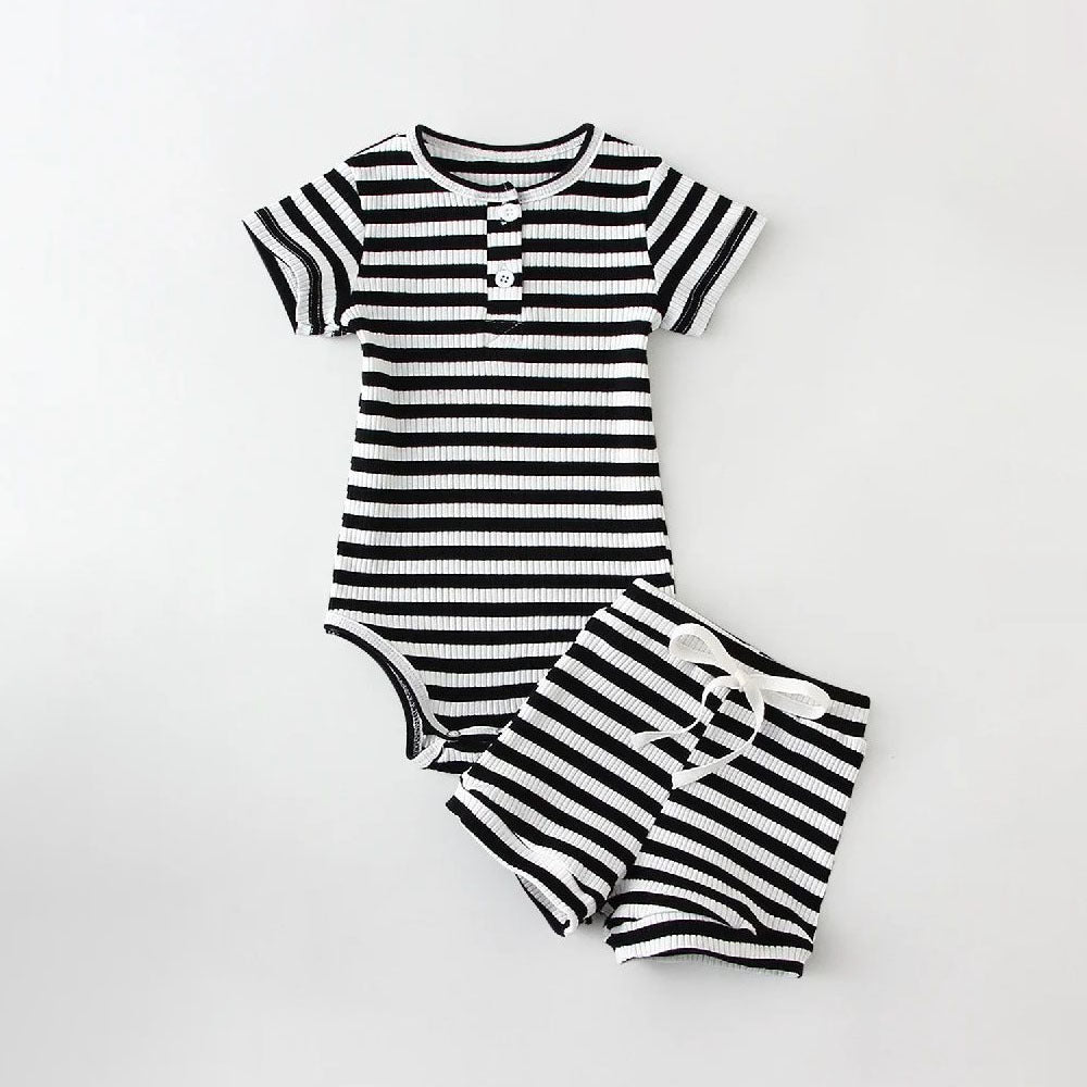 New Fashion Summer Round Neck Short Sleeves Blouse And Pants - Cindi Book