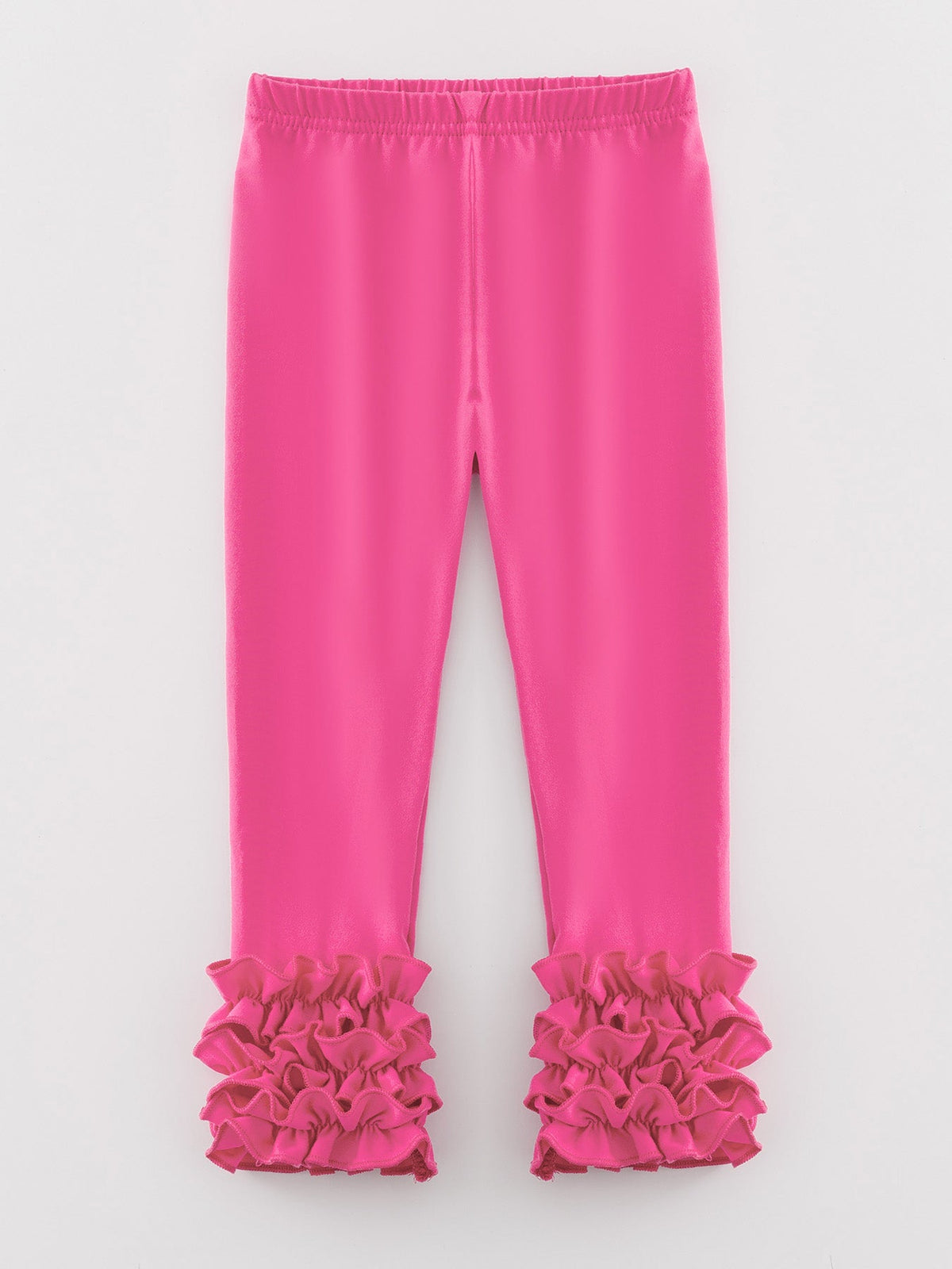 Rylee Faith Designs - Milk Silk Ruffled Hot Pink Icing Legging