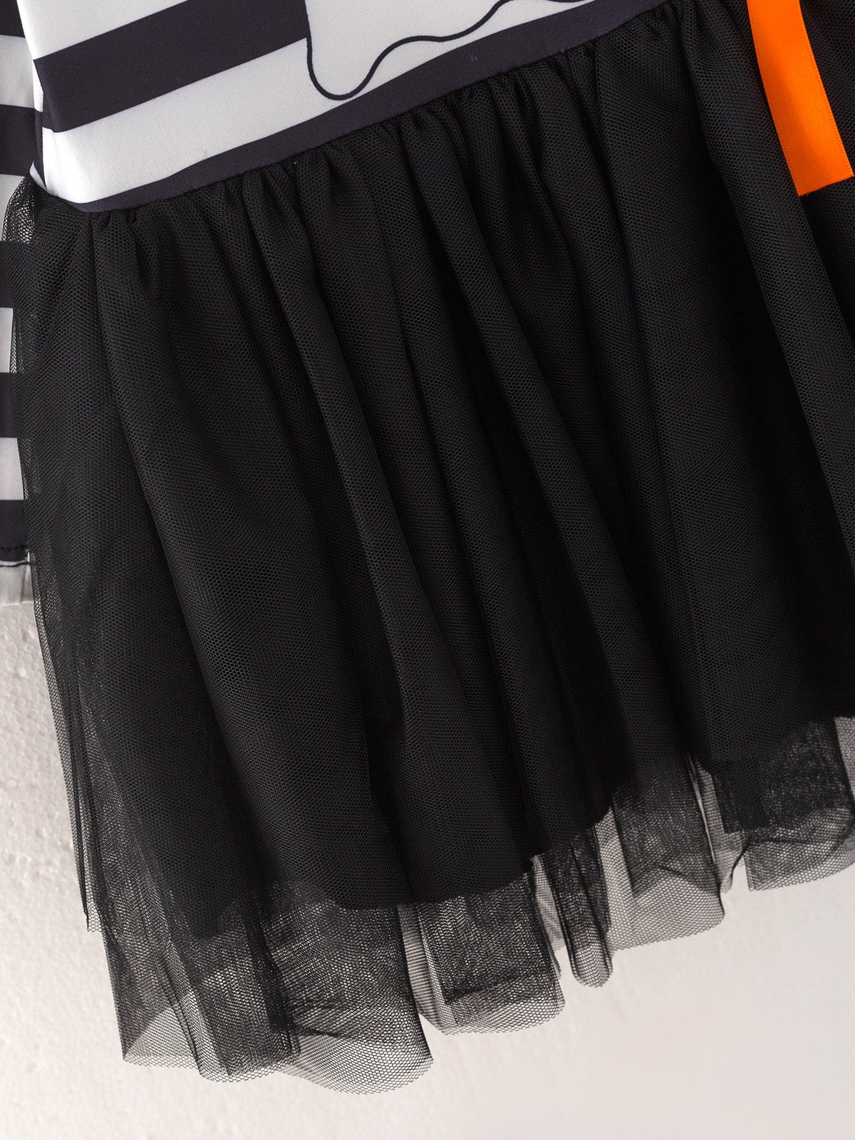 Rylee Faith Designs - Fall Halloween Ghost Baby Girls Tutu Skirt Long Sleeve Stripe Dress - alternate view 5