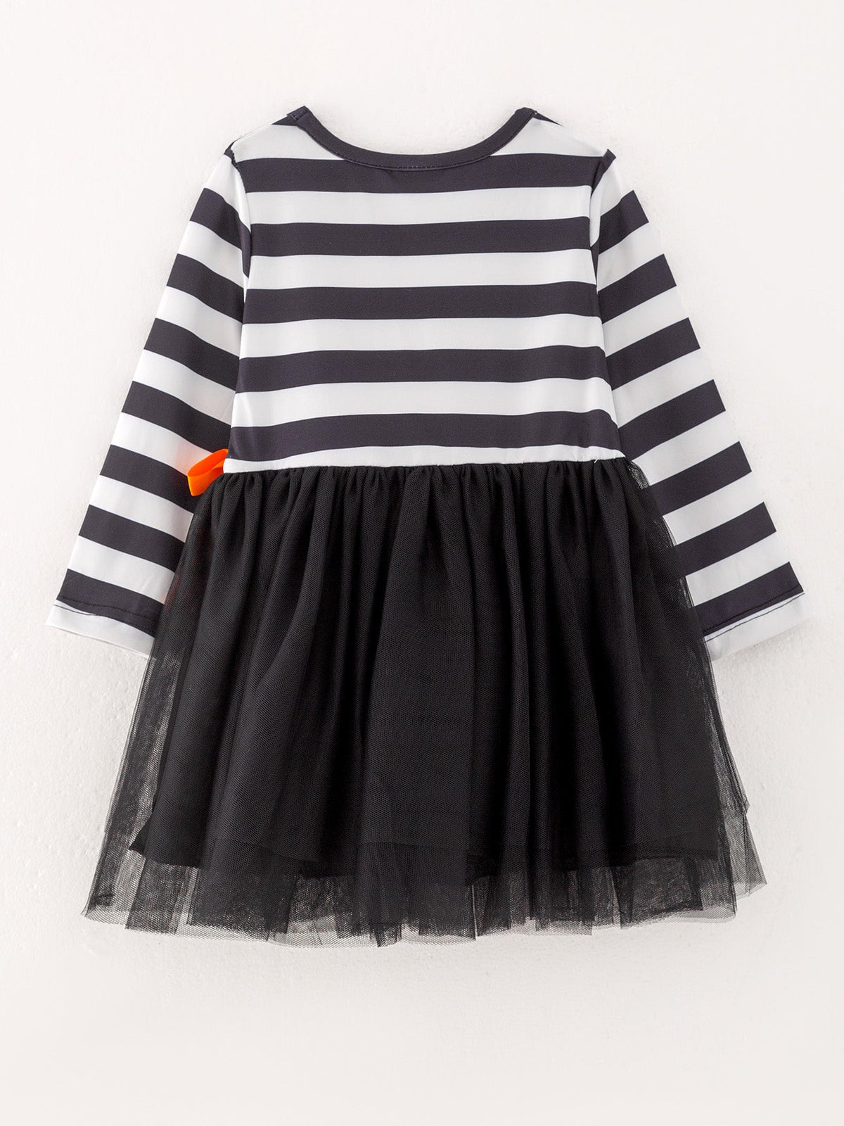 Rylee Faith Designs - Fall Halloween Ghost Baby Girls Tutu Skirt Long Sleeve Stripe Dress - alternate view 3