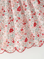 Rylee Faith Designs - Christmas Red Floral Girls Dress Candy Cane Bow Embroidery Dress - alternate view 3
