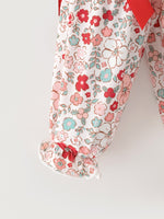 Rylee Faith Designs - Christmas Red Floral Baby Girl Outfit Set Embroidery Bloomer Set - alternate view 4