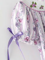Rylee Faith Designs - Fall Purple Floral Smocked Embroidered Girl Dress - alternate view 5