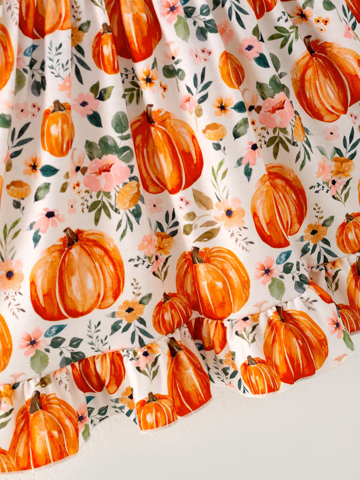 Rylee Faith Designs - Girls FALL Pumpkin Print Long Sleeve Dress - alternate view 6