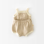 Baby Suit Summer Pajamas New Korean Style Infant Thin Suspenders Vest Shorts Boys 'and Girls' Home Wear - Cindi Book