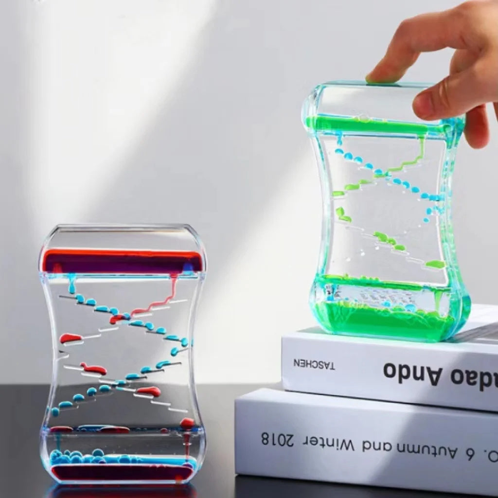 Creative Cruise Fluid Liquid Hourglass Quicksand Timer 2024 Ins Living Room Office Ornaments Desk Table Decorations Home Decor - Cindi Book
