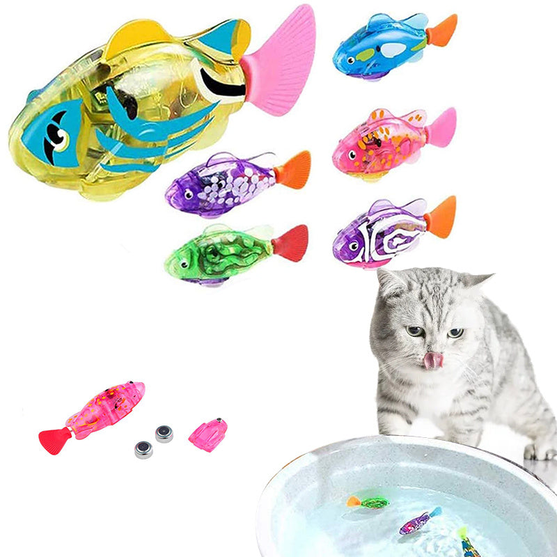 Cat Interactive Electric Fish Water Toy For Indoor Play Swimming Robot Fish Toys For Cat Dog Pet Baby Swimmer Bath Robofish Toys - Cindi Book