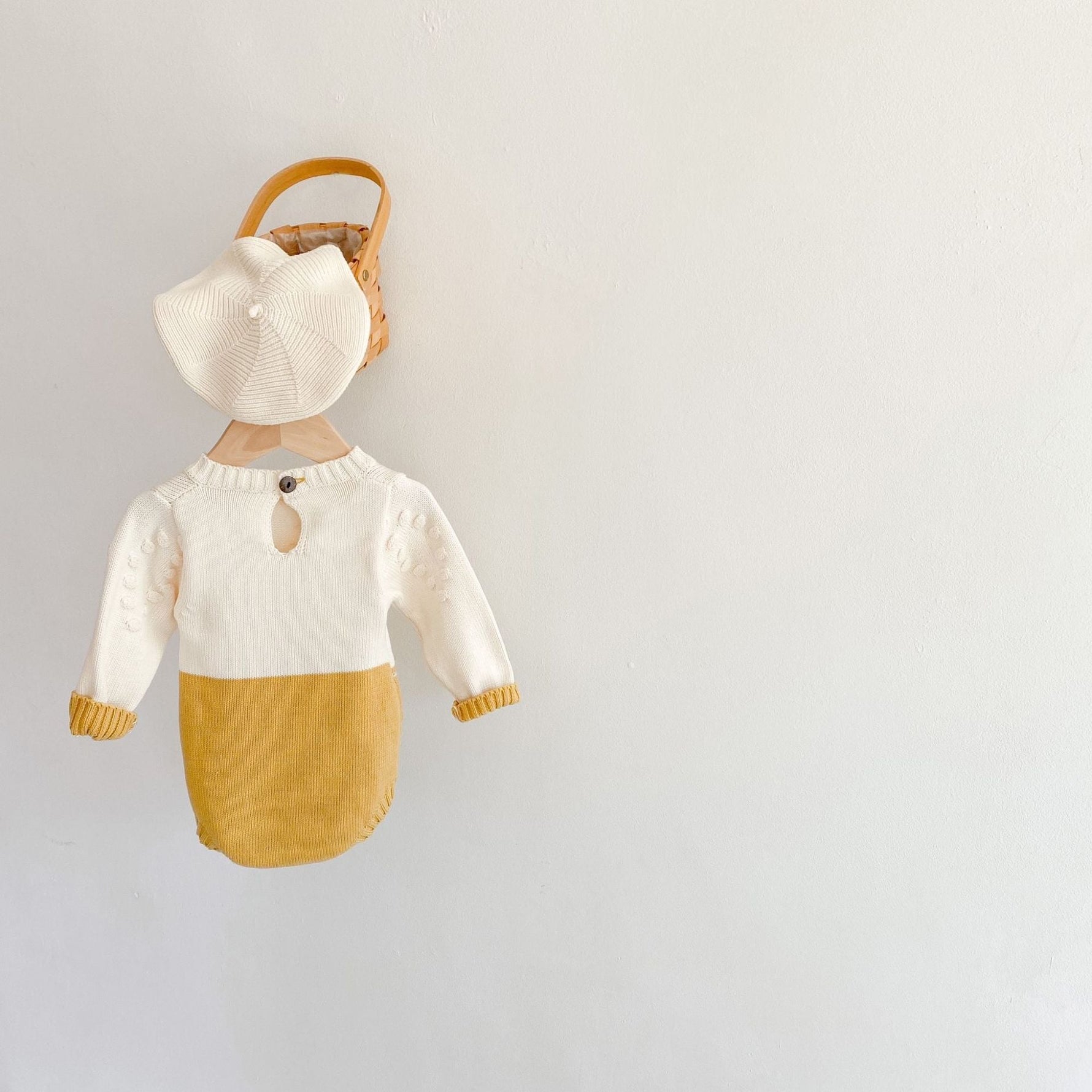 Sunflower Embroidered Knitting Sweater One-piece Suit - Cindi Book