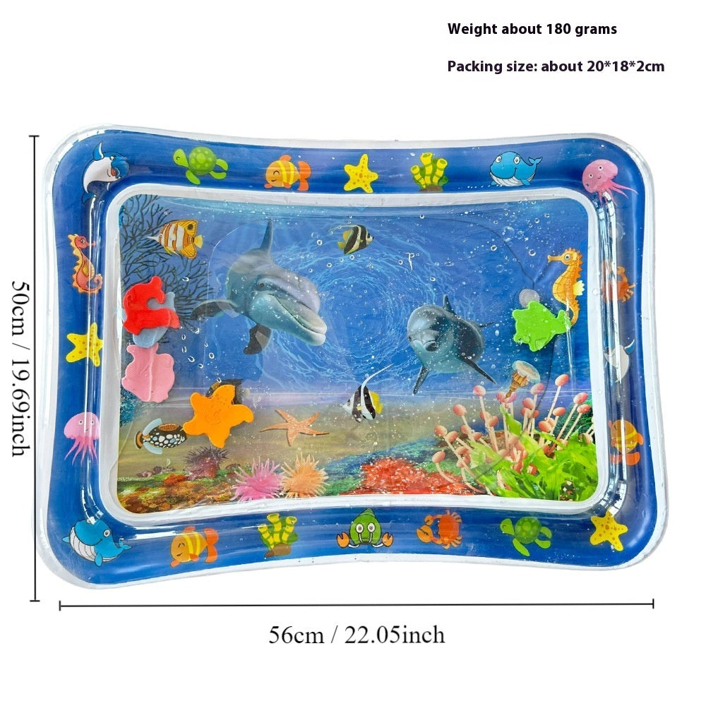 Children's Inflatable Marine Animal Racket Water Cushion Baby Crawling Racket Water Bag Racket Water Cushion Climbing Pad - Cindi Book