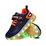 Size 26-37 Kids Led USB Recharge Glowing Shoes Children's Hook Loop - Cindi Book