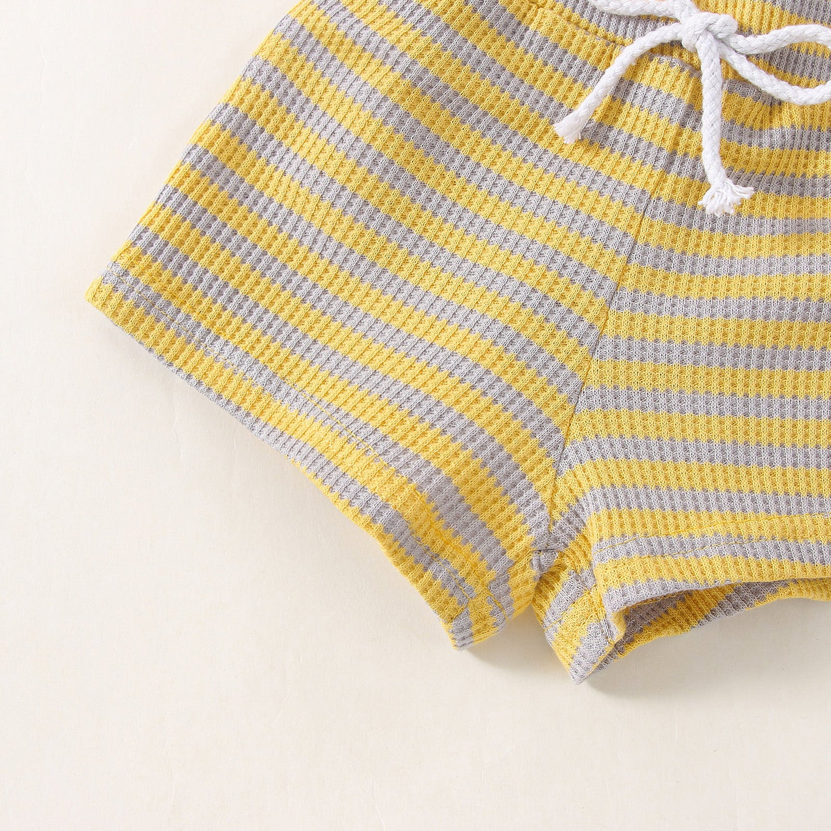 Children's Waffle Stripe Short Sleeve - Cindi Book