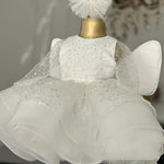 Children's Dress-year-old Girl White Western Style Girl's 61 Princess Dress - Cindi Book