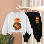 Boys Spring New Children's Autumn Leisure Sports Sweater Medium And Small Two-piece Suit Fashion - Cindi Book