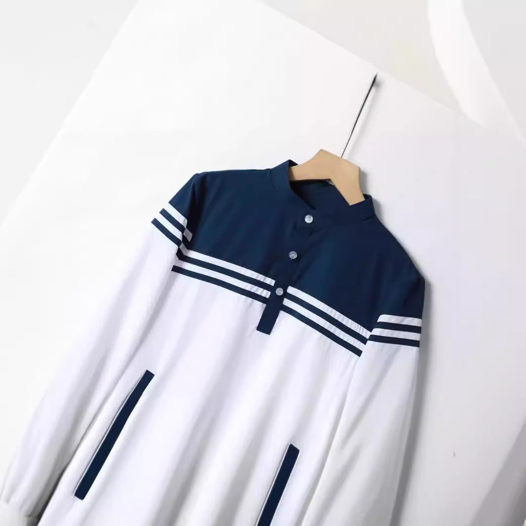 Boy's Fashion Color Contrast Button Striped Robe - Cindi Book