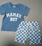 Round Neck Short Sleeve Plaid Shorts Two-piece Set - Cindi Book