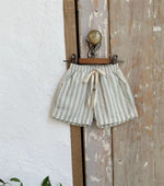 Baby Thin Cotton Vertical Stripes Korean Casual Shorts - Cindi Book