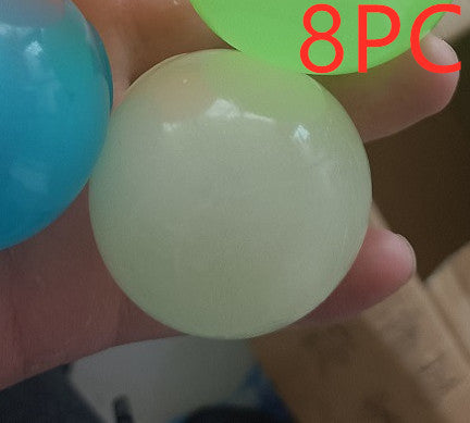 Luminous Sticky Ball Toys Sticky Wall Home Party Games Glow In The Dark Novelty Toys Decompression Squeeze Toy - Cindi Book