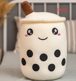 Cute Fruit Drink Plush Stuffed Soft Strawberry Milk Tea Plush Boba Tea Cup Toy Bubble Tea Pillow Cushion Kids Gift - Cindi Book