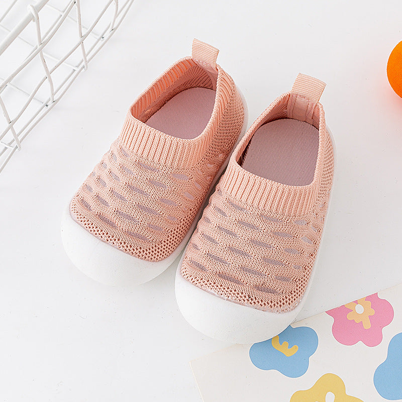 Baby Toddler Shoes Soft Sole Fly Knit Mesh Surface Breathable - Cindi Book