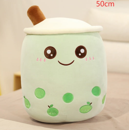Cute Fruit Drink Plush Stuffed Soft Strawberry Milk Tea Plush Boba Tea Cup Toy Bubble Tea Pillow Cushion Kids Gift - Cindi Book