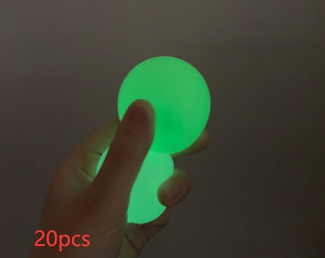 Luminous Sticky Ball Toys Sticky Wall Home Party Games Glow In The Dark Novelty Toys Decompression Squeeze Toy - Cindi Book