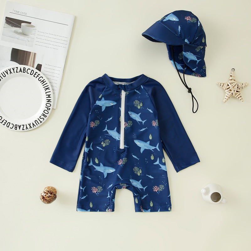 Jumpsuit Children's Swimsuit Hat Polyester - Cindi Book