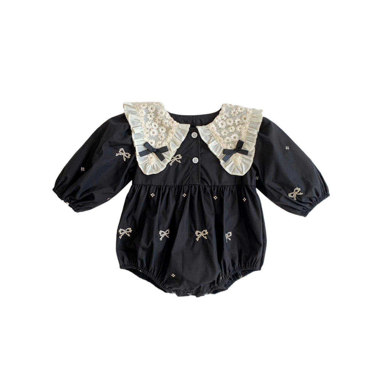 Autumn Clothes Baby's Gown Doll Collar Lace Embroidery - Cindi Book