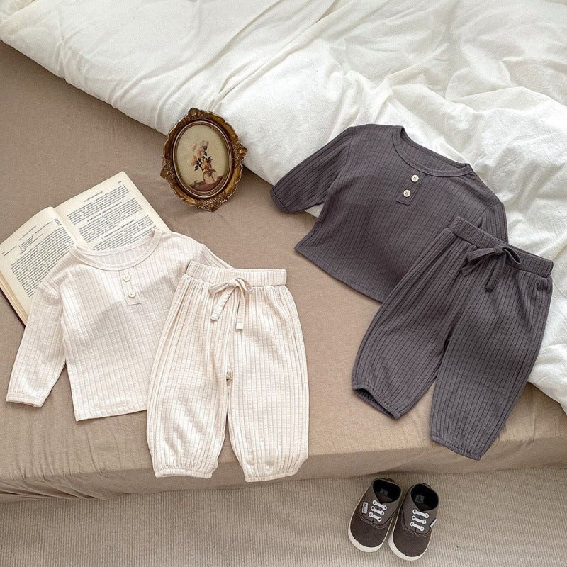Children Spring And Autumn Cotton Base Pajamas Suit - Cindi Book