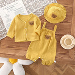 Baby Summer Wear Gauze Suspender Pants Thin Hooded - Cindi Book