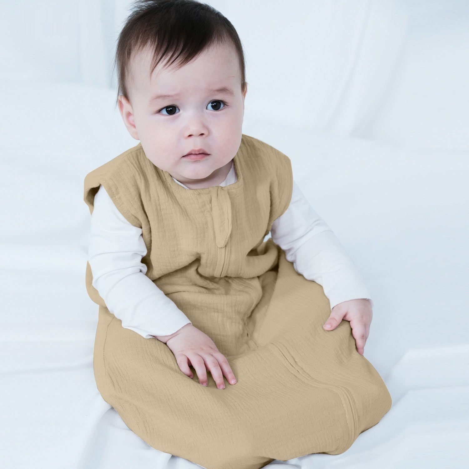 Double-Layer Gauze Sleeping Bag Baby Sleeveless Gauze Anti-Kicking Blanket