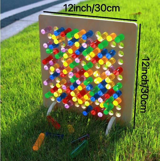 Montessori Early Childhood Education Rainbow Wire-wrap Board Pixel Art Educational Toys - Cindi Book