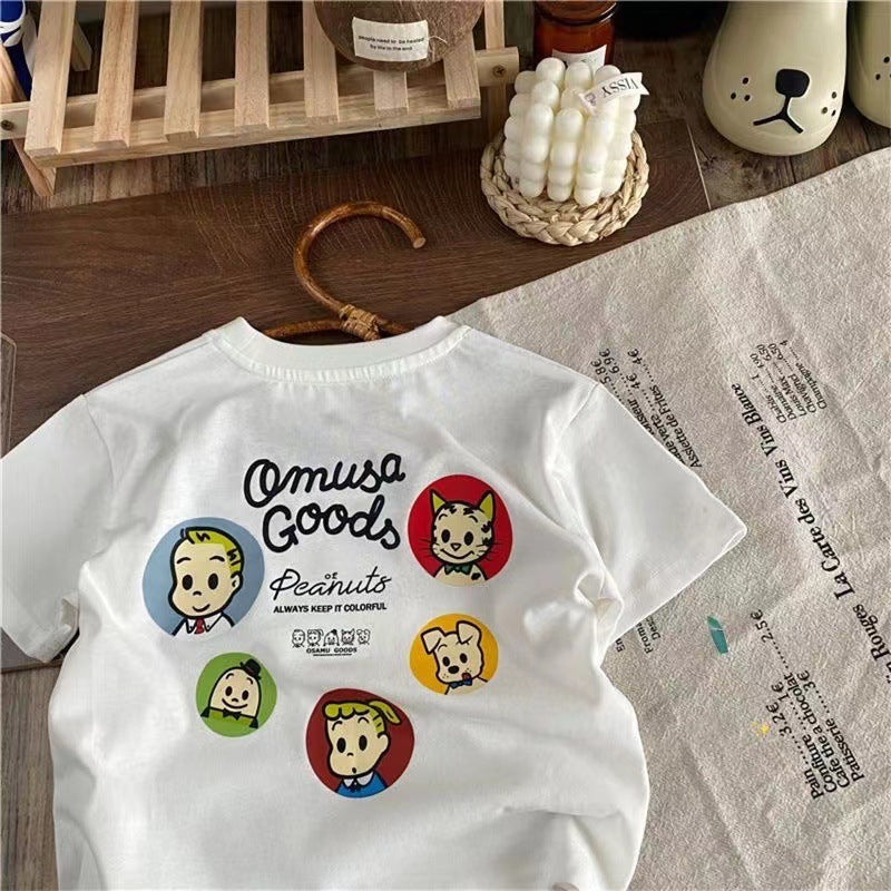 Summer Boys And Girls Fashion Short Sleeve T-shirt - Cindi Book