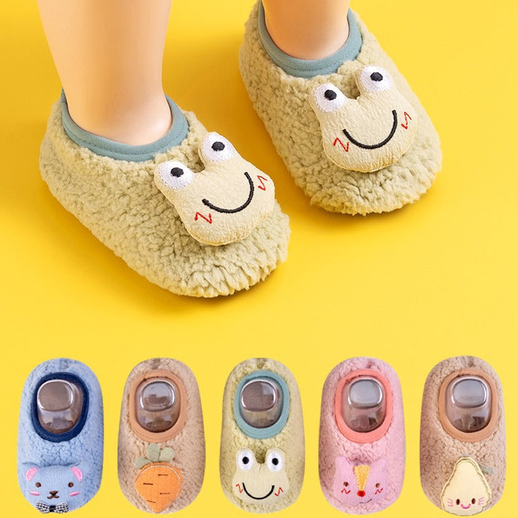 Non-slip Floor Socks For Kids Warm Fleece-lined And Extra-thickperfect As Your Little Ones First Pair Of Shoe - Cindi Book
