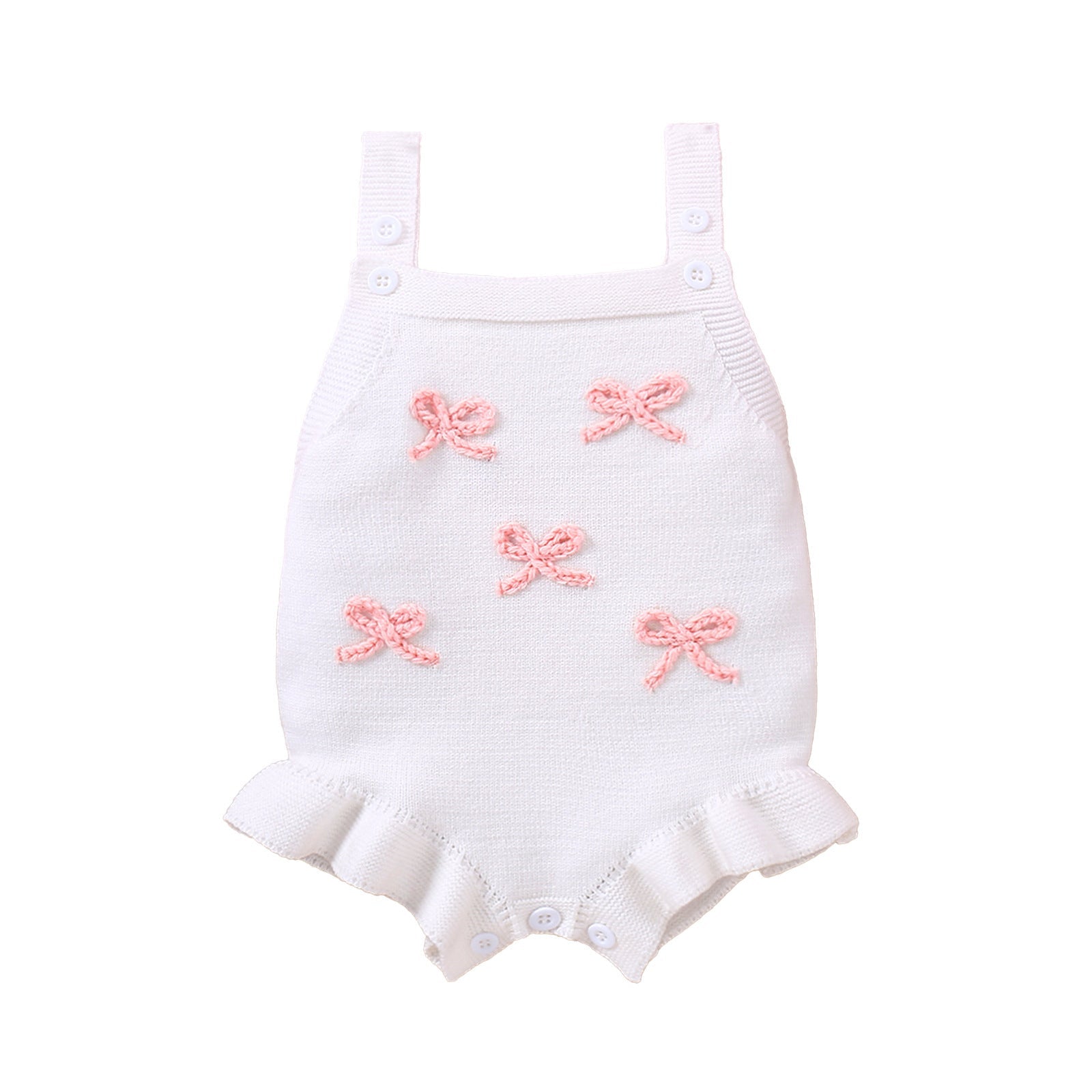 Baby Sling Doll Clothes Wool Romper Bow Embroidery Girl Sweet - Cindi Book