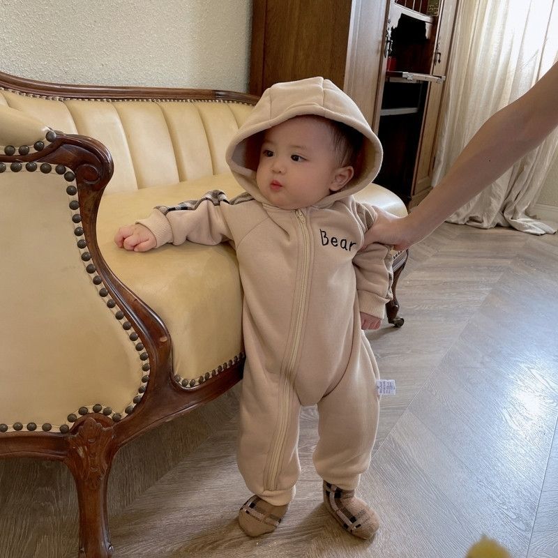 AutumnWinter Fleece- Lined Onesie For Newborn Babies - Cindi Book