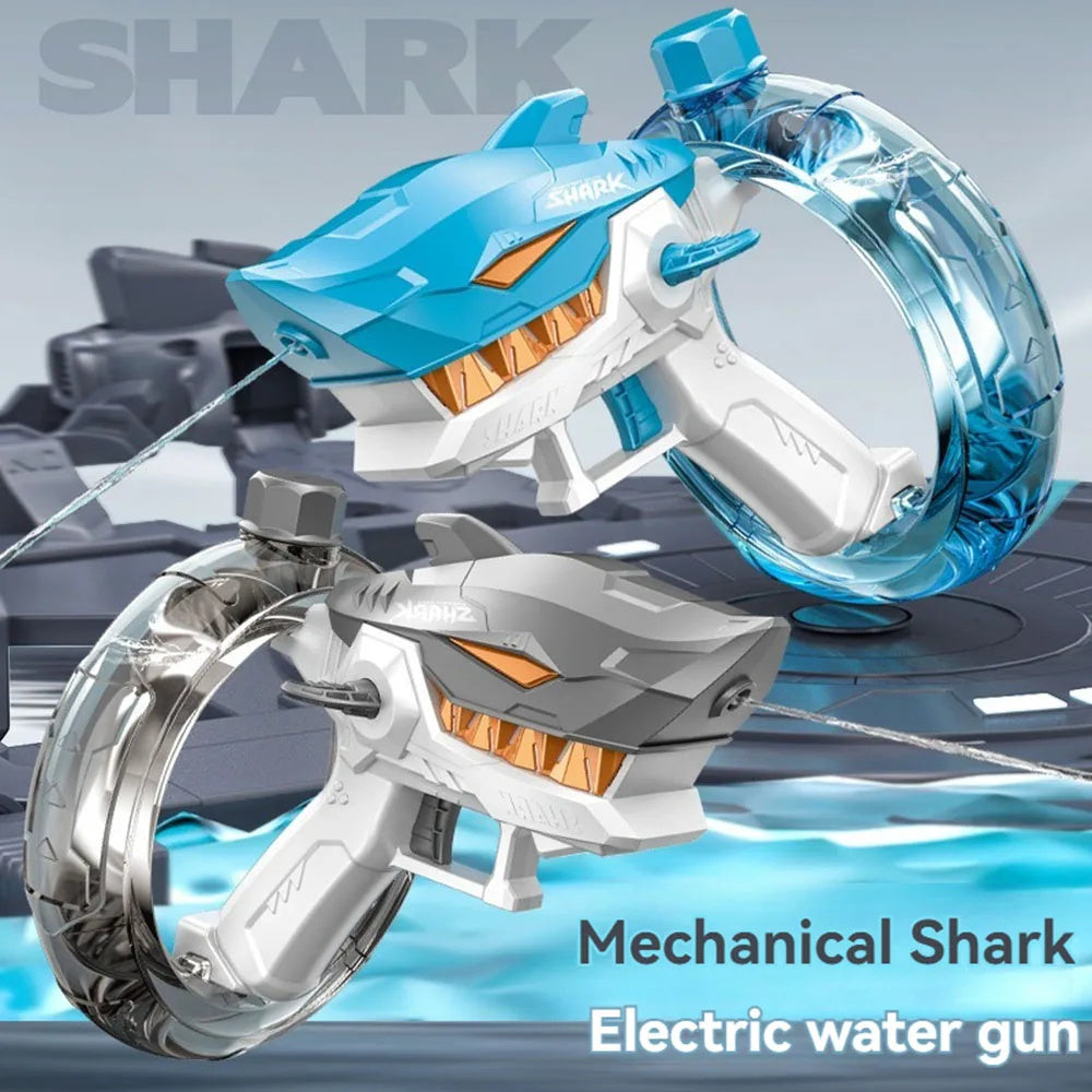 New Shark Electric Water Gun Toys Fully Automatic Continuous Fire Water Gun Large Capacity Beach Summer Children's Water Playing Toys - Cindi Book