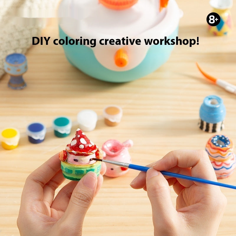 Children's Potter's Wheel Electric Clay Turntable Handmade DIY Toy