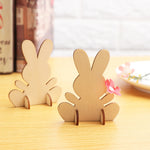 Laser Engraving Laser Wood Chip Rabbit 3D Stereoscopic Ornament - Cindi Book