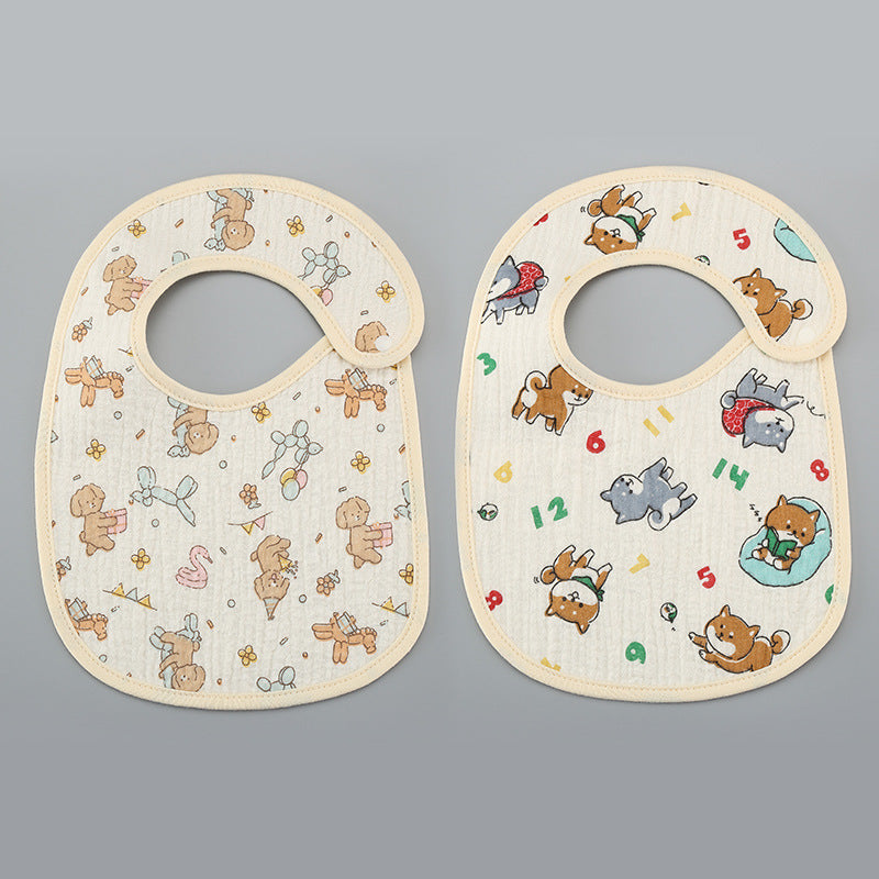 Thin Kids' Bib Pure Cotton Waterproof Gauze Saliva Towel - Cindi Book