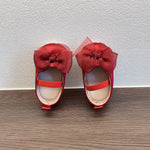 Princess Toddler Soft Bottom Pumps Bow Velcro Small Fabric Shoes - Cindi Book