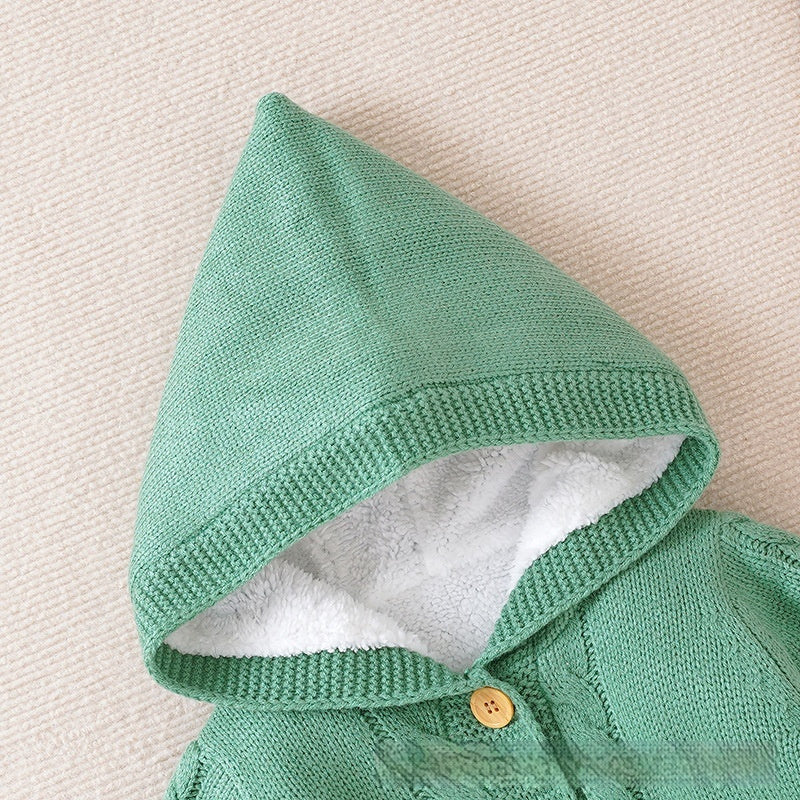 Baby Winter Thickened Knitting Jumpsuit Romper - Cindi Book