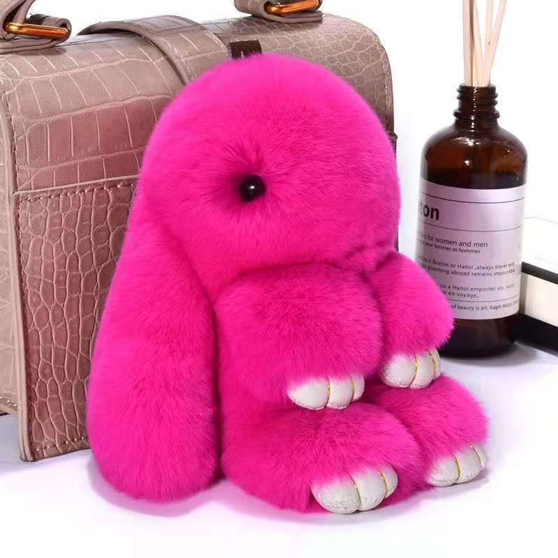 Fashionable Cotton Cute Rabbit Keychain Pendant - Cindi Book