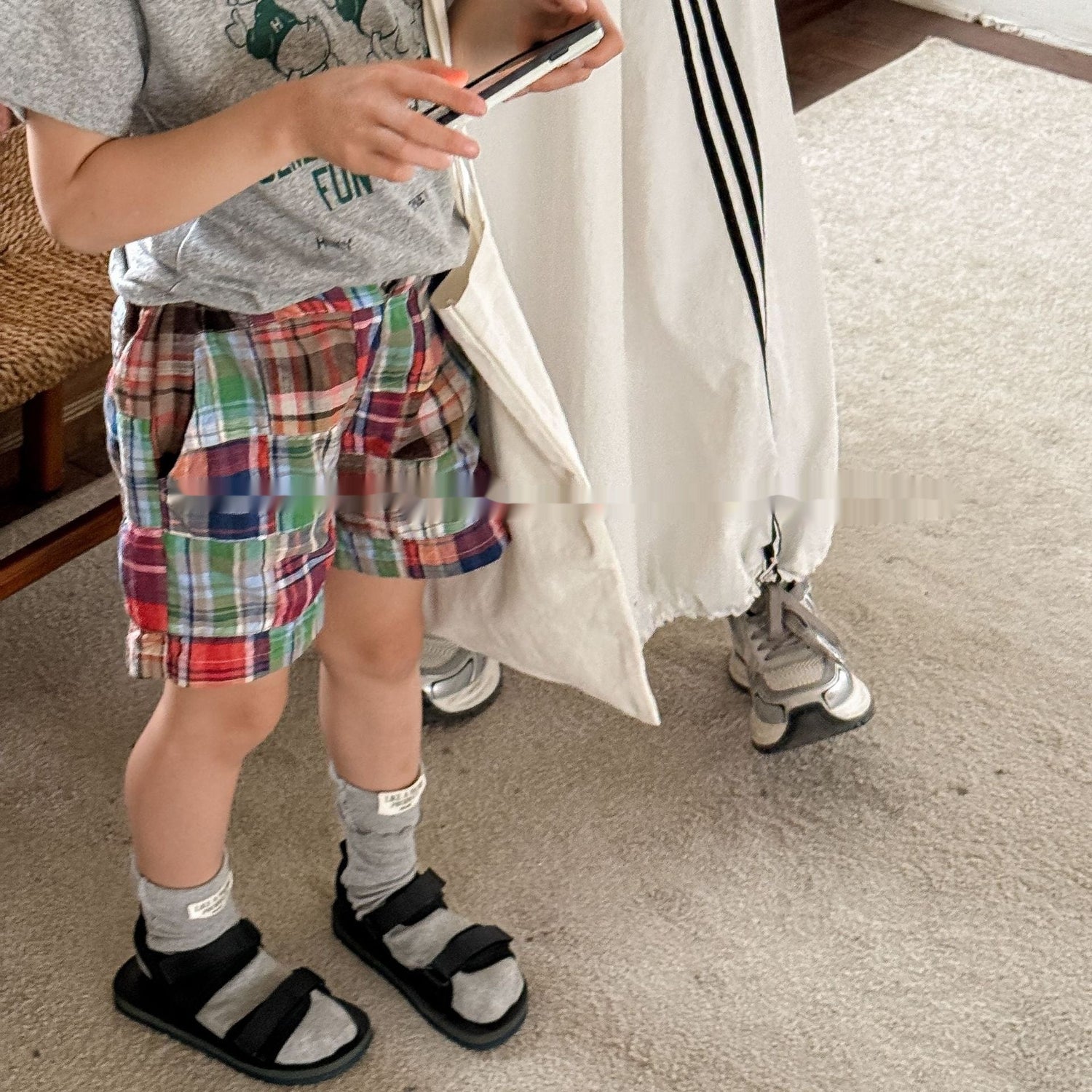 Summer Wear Fashion Stitching Short Boy And Girl Pants - Cindi Book