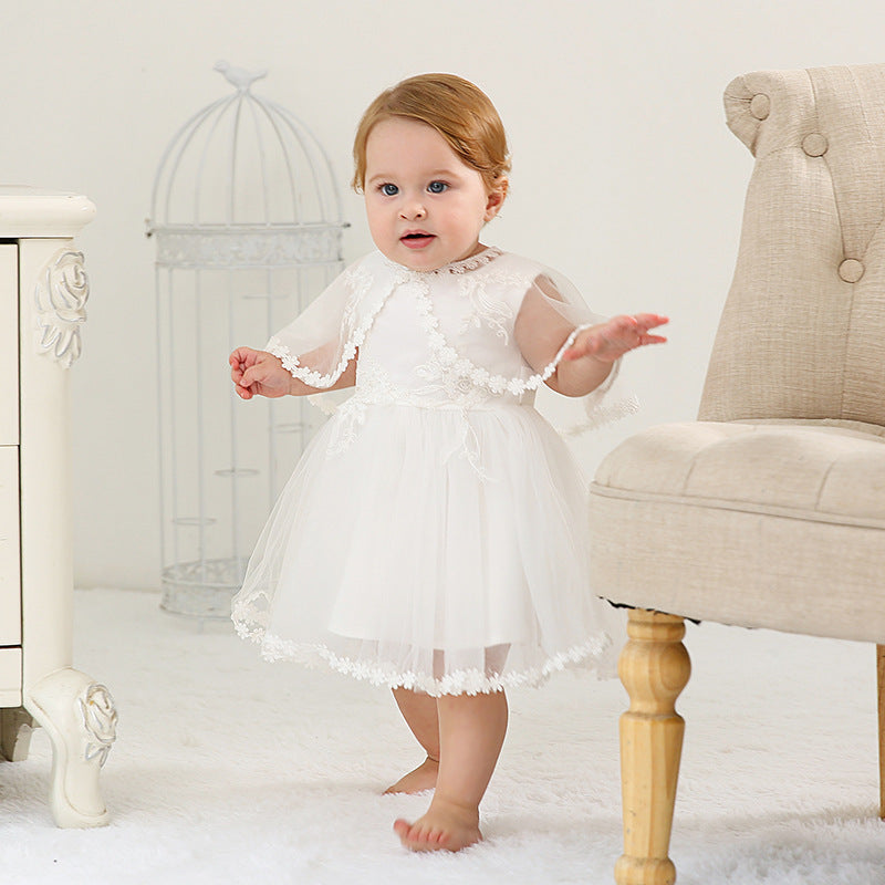 Baby Girl Children's One Year Old Full Moon Wedding Dress - Cindi Book